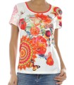 T-shirt top lace summer floral ethnic 101 idées 436Y