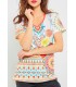 T-shirt top lace summer floral ethnic 101 idées 467Y womens clothes