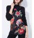 boho chic T-shirt top winter floral ethnic 101 idées 2128Z clothes