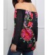 buy T-shirt top floral ethnic 101 idées 3103P clothes for women