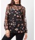 buy now T-shirt top lace winter embroidered 101 idées 3910Z clothes