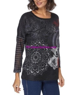 buy now T-shirt top lace winter ethnic 101 idées 177Z clothes for