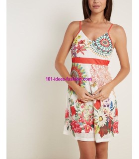 vestido tunica estampado verano etnico floral 101 idées 1631K ropa fashion