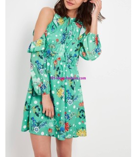 vestido estampado verano floral 101 idées 4112K ropa fashion de mujer