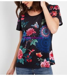 camiseta top verano floral etnica talla grande 101 idées 'Quimper' ropa